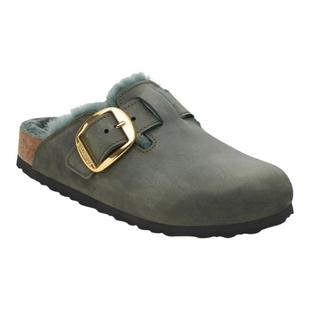 BIRKENSTOCK勃肯德国新品大扣男女涂油皮Boston Shearling毛毛鞋
