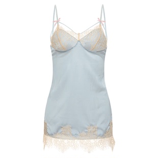 「LA」金屋藏娇*性感镂空蕾丝法式吊带睡裙露背网纱薄款睡衣女夏