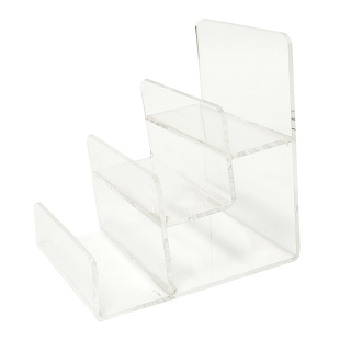 钱包展架 吧唧展示架 亚克力钱包架 吧唧收纳架 眼镜展示梯形货架