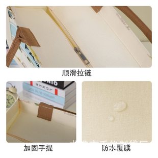 帆布拉链包印刷图案log飘带现货礼品袋手提袋批发加暗扣高级麻布