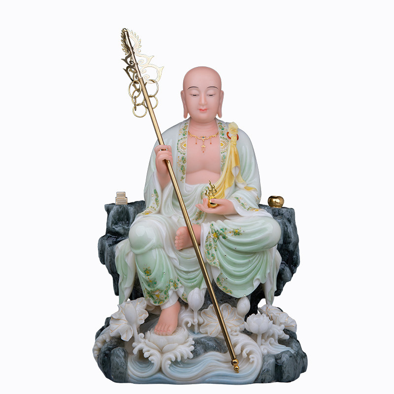 汉白玉地藏王佛像家用供奉