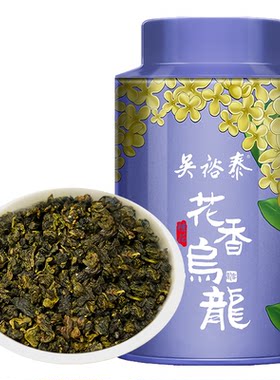 吴裕泰乌龙茶浓香铁观音桂花乌龙105g罐装桂花茶茶叶独立包装