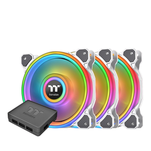Tt(Thermaltake)Riing Quad 14cm LED RGB机箱水冷RGB黑白色风扇