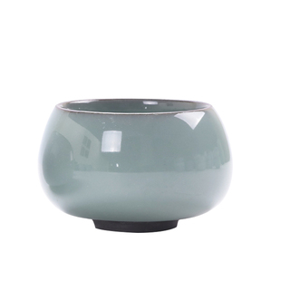 龙蛋禅定不开片官窑主人杯单杯功夫茶杯陶瓷茶具品茗杯天青色高档