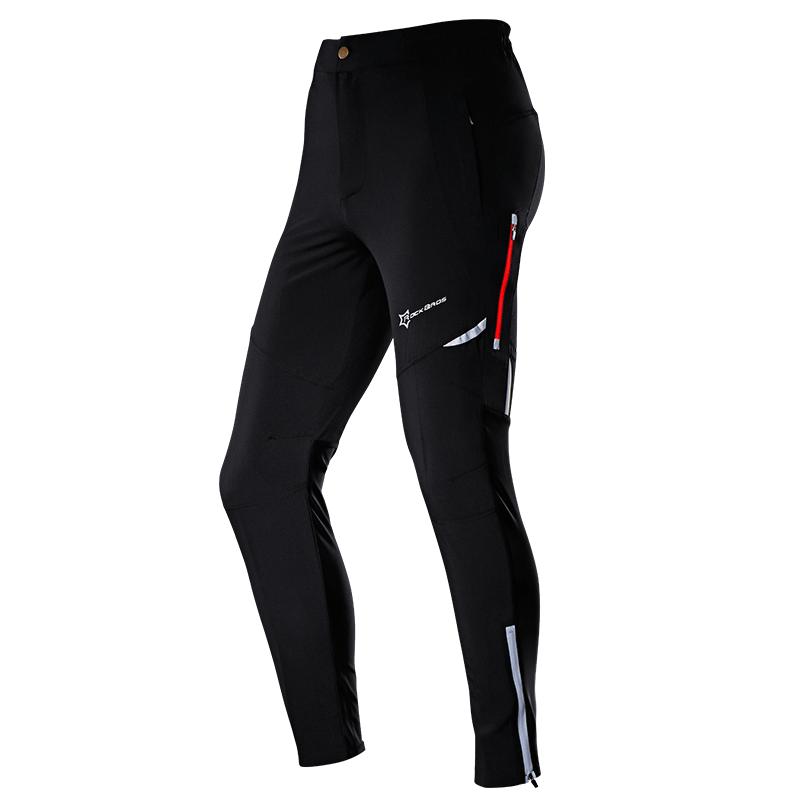 洛克兄弟跑步健身透气抓绒骑行裤