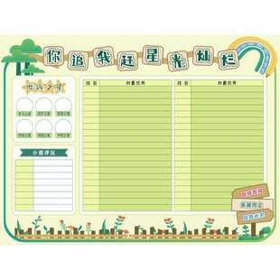 你追我赶评比栏墙贴班级管理神器奖励孩子的积分墙红花榜托管定制