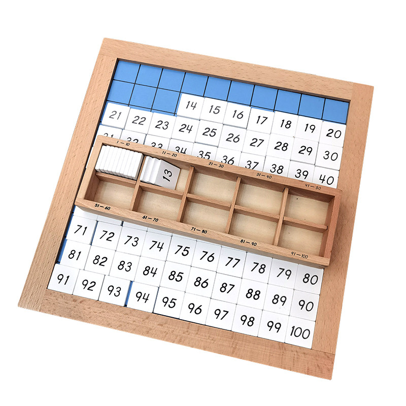 百数板蒙氏教具1-100数字连续板