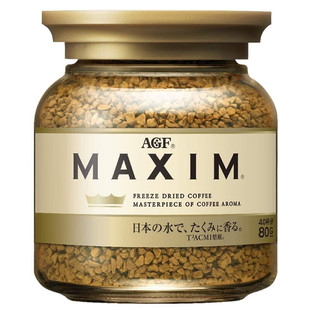 AGF日本进口金罐冻干咖啡速溶无蔗糖黑咖啡粉美式咖啡DIY拿铁80g