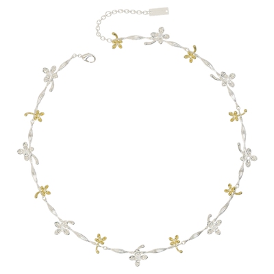 Mouhooland/暮后之地夏夜诗篇系列金银繁花项链小众设计锁骨链ins