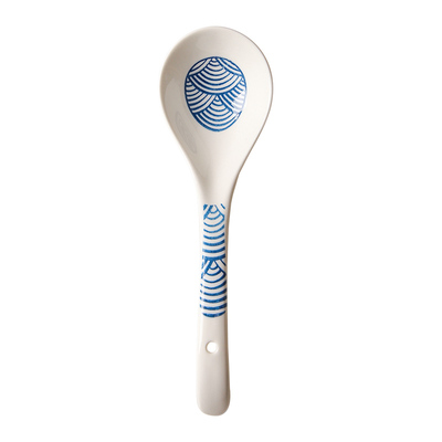 舍里日式陶瓷汤勺长柄调羹