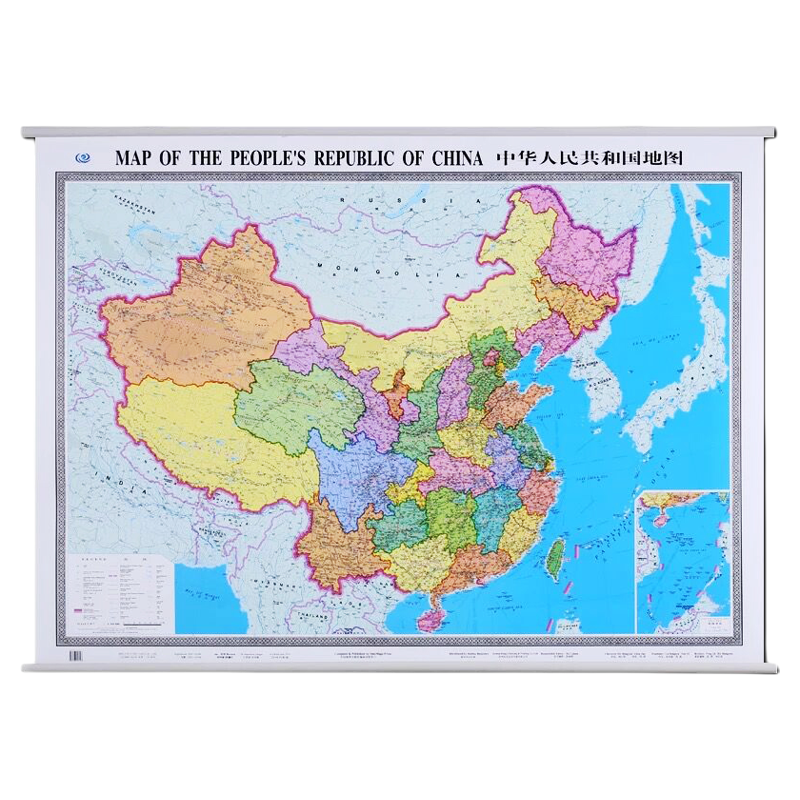 中国地图对照挂绳覆膜政务
