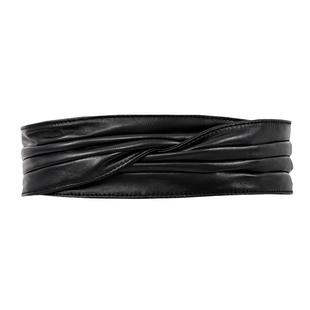 真皮腰封女配连衣裙子大衣羊皮宽腰带装饰红色皮带时尚新款高级感