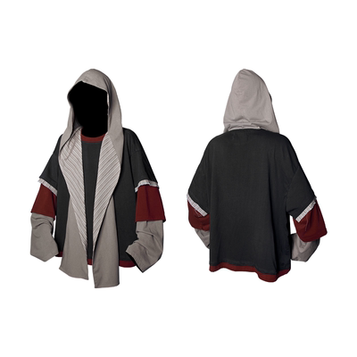 条纹拼接假三件长袖T恤