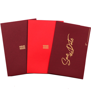 2024新款硫酸纸纯色透明信封请柬封皮磨砂信封皮烫金喜字信封贴纸