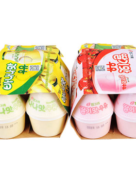 韩国进口Binggrae/宾格瑞香蕉草莓哈密瓜红薯牛奶饮品饮料238ml