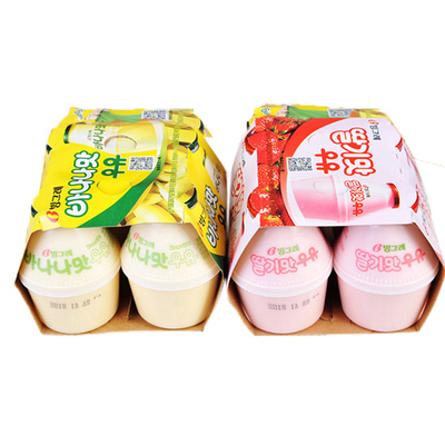 韩国进口Binggrae/宾格瑞香蕉草莓哈密瓜红薯牛奶饮品饮料238ml