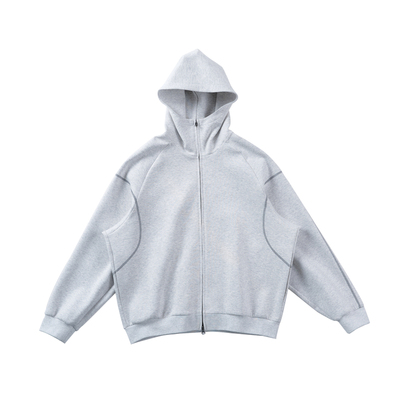 空气层开衫连帽卫衣男