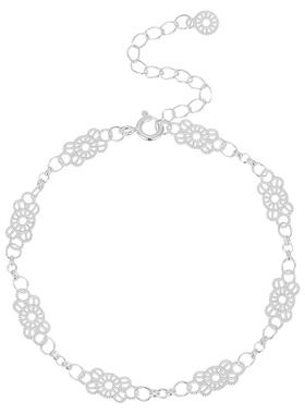 s925纯银蕾丝花边手链女