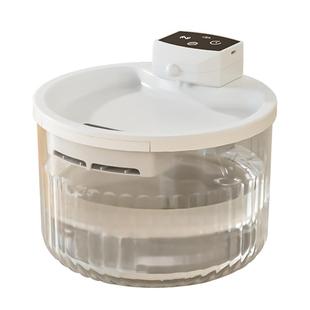 猫咪饮水机不插电无线自动循环不锈钢水碗活水喂水宠物流动喝水器