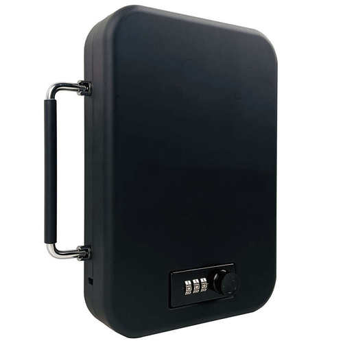 全钢车载密码保险箱便携式保管箱健身房随身收纳盒小型迷你带手提