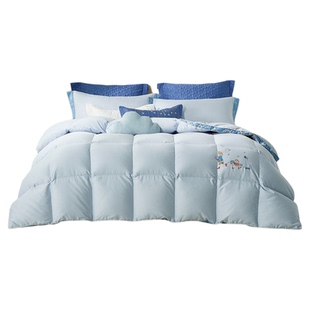 罗莱家纺儿童新品A类全棉95鹅绒被可水洗四季被冬被保暖羽绒被