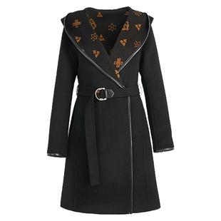 【重磅绵羊毛】乔万尼商场同款连帽重工设计感精致双面尼羊毛大衣