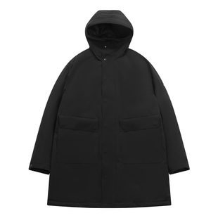 ICEFJORD 行政官系列 男长款全防水鹅绒服 大码防风中长款羽绒服