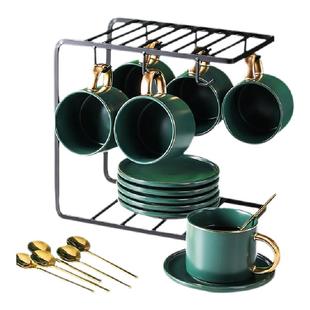 迈卡伦 轻奢杯子套装陶瓷金边咖啡杯碟欧式下午茶高档茶具ins家用