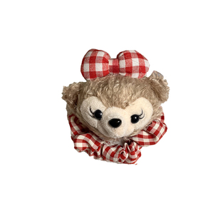 可爱雪莉玫发圈少女甜美卡通小熊头绳双马尾简约毛绒毛呢公仔发饰