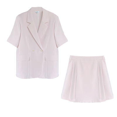 娇女王气质西装半裙两件套