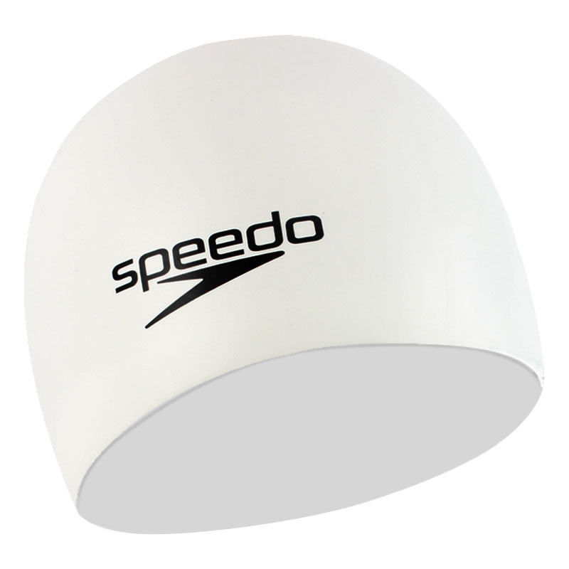 speedo/速比涛儿童硅胶泳帽男女童青少年纯色防水护发抗氯游泳帽