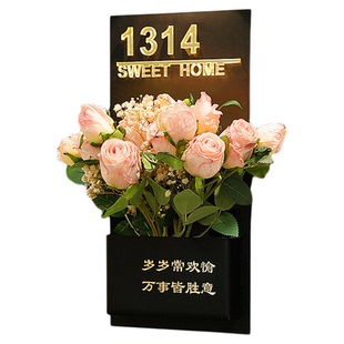 门牌号高级感轻奢创意定制2025新款小区别墅欢迎回家仪式入户家用装饰挂牌插花民宿工作室门口数字号码牌门贴