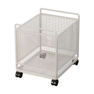 书架可移动桌边整理架教室旁学生书本置物架桌边大容量带轮储物筐