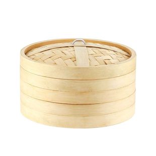 蒸笼家用竹制蒸屉商用小笼包蒸架多层竹笼屉竹编盖隔水通风圆形