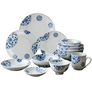 蓝凛堂光峰花伊万里碗盘子陶趣居日本进口陶瓷菜盘碟日式家用饭碗