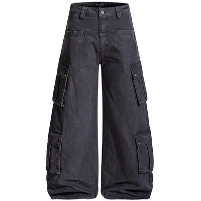 美式复古高街工装多袋直筒男长裤