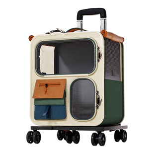 猫包便携外出两只猫咪狗背包透气双肩包航空箱宠物狗狗出行拉杆箱