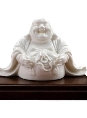【感恩结缘优惠】德化白瓷弥勒小佛像供奉汉白玉瓷弥勒笑佛