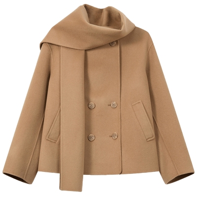 滨波短款大衣斗篷小个子静奢