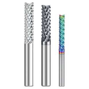 钨钢玉米铣刀PCB电木环 线路板 碳纤维切割刀3.175铣刀0.8mm