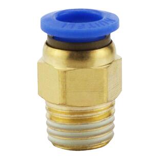 气动铜快速接头PC8-02螺纹直通4-M5气管快插6-01/10-03/12-04白色