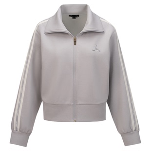 【俱乐部系列】LI-NING1990 女士短款撞色开衫无帽卫衣 李宁1990