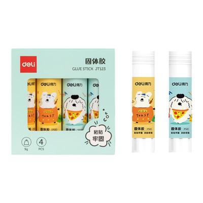 得力面包小狗卡通固体胶