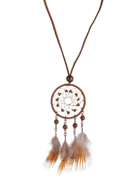 复古民族风流苏美拉德色毛衣链