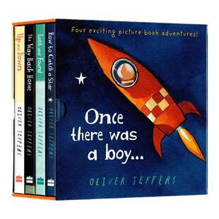 Oliver Jeffers 智慧小孩 英文原版 Once there was a boy 4册精装 幽默暖心科普绘本 想象力 智慧 友谊友情