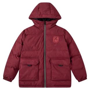 乔丹男童新款梭织儿童羽绒服2025冬季短款宽松休闲运动外套大童