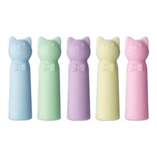 卡通小猫铅笔套小学生保护套儿童硅胶三角铅笔帽护套可当橡皮擦