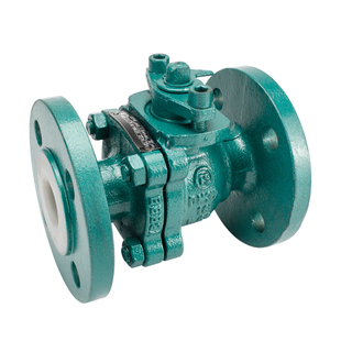 Q41F46-16C/铸钢衬四氟法兰球阀/耐腐耐酸碱铸钢法兰全衬氟球阀门