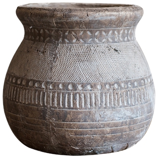 掬涵艺术红陶花盆复古无釉土陶陶瓷花瓶粗陶土培陶罐瓦罐波西米亚