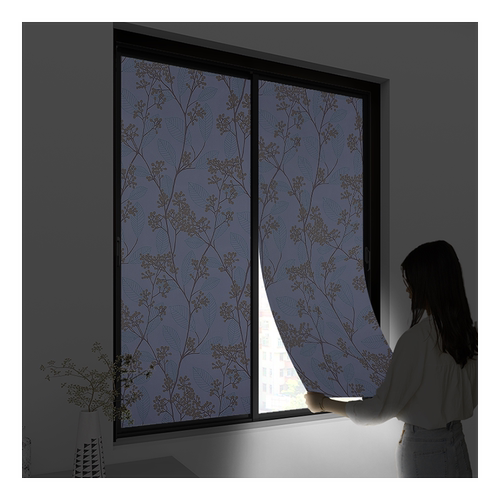 窗户遮光玻璃贴纸全遮光不透光遮阳膜窗纸防晒隔热窗花纸玻璃贴膜